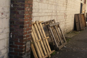 Pallets Behind Building