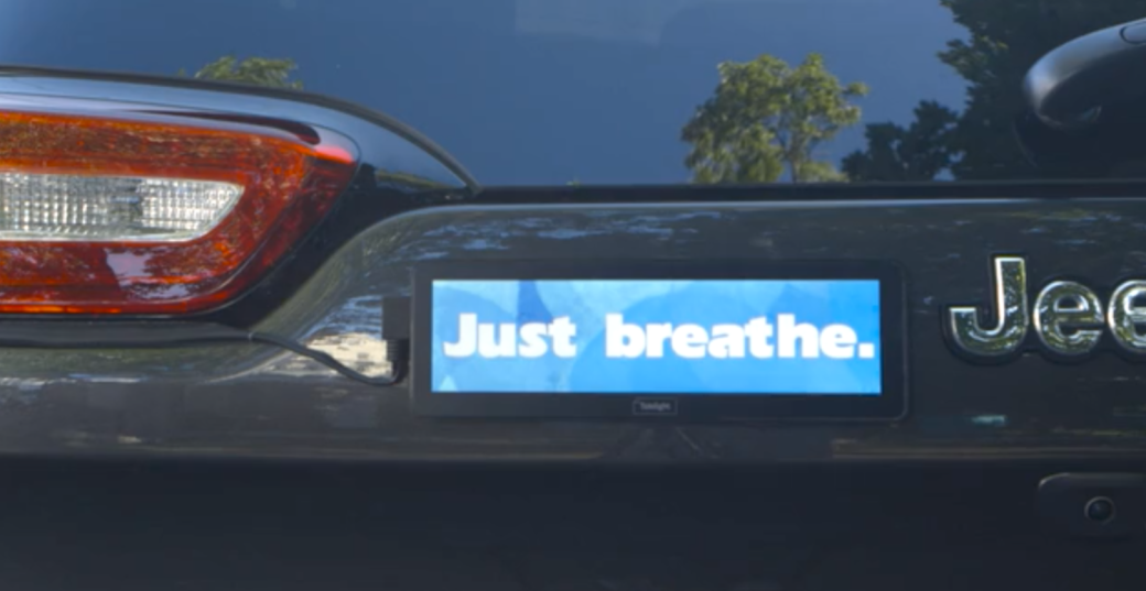 The World's First Electronic Bumper Sticker GarageSpot
