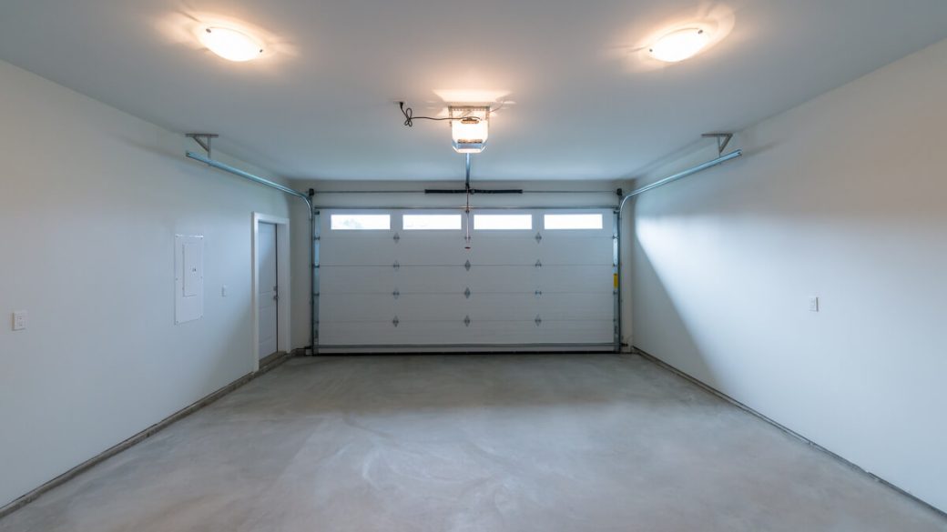 Garage with lighting system