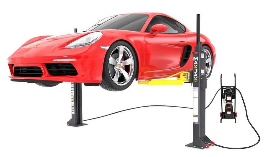 MAX JAX 6,000 lbs. Capacity Portable Mid-Rise 2 Post Car Lift