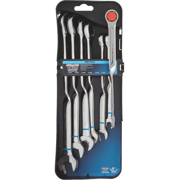 Channellock 7 pc Metric Twisted Ratcheting Wrench Set