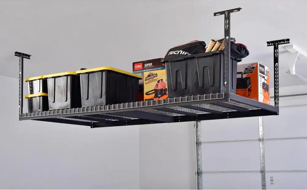 Husky Adjustable Overhead Ceiling Mount Garage Rack